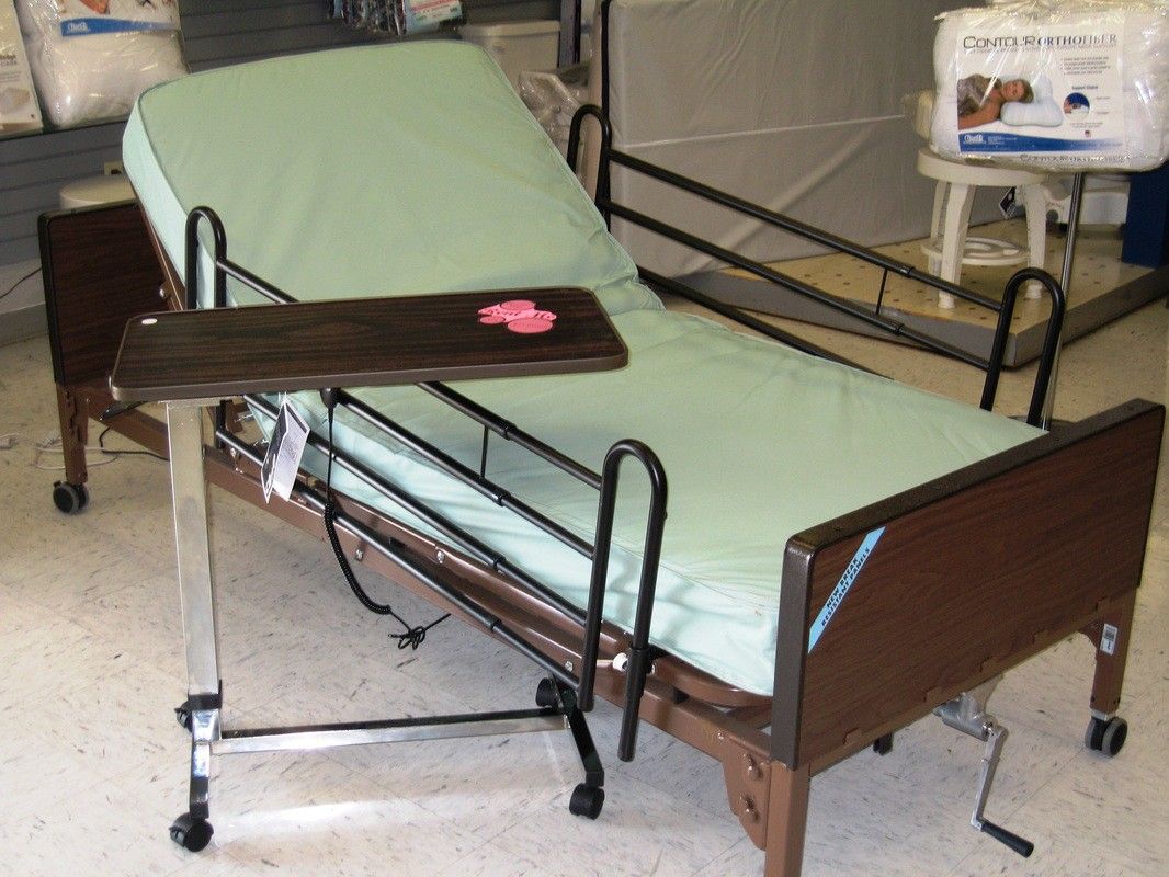 Electric Hospital Be d Fully Functional Ma ttress Rails Included No Crank Needed