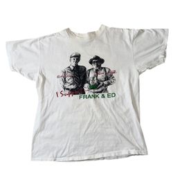 Frank and Ed Vintage 1990s Single Stitched T-shirt  Size X-Large Delta