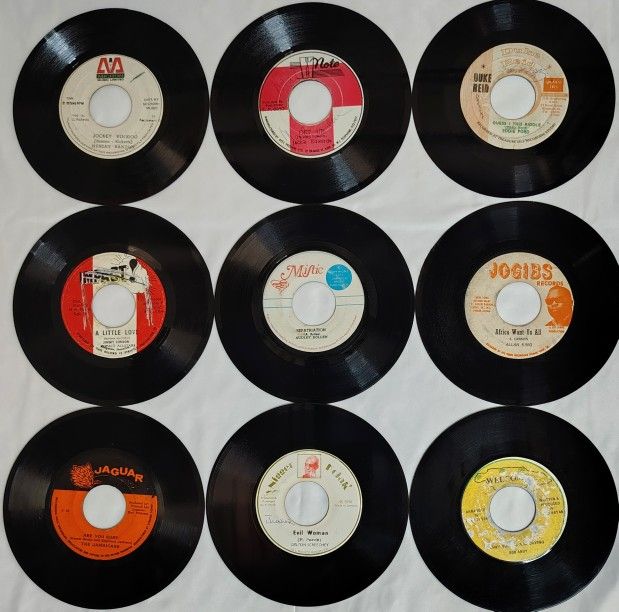 1970s Reggae 45 Lot of 9 Cleaned & Tested Lot B