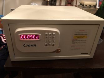 Brand new Crown safe with key code. $60