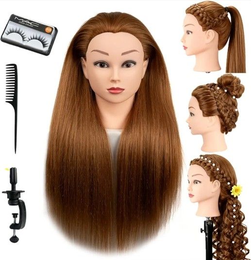 Styling Mannequin Head-80% Human Hair 