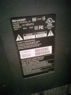 32 inch sharp flat screen TV