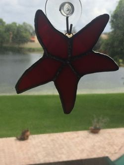 Art Glass starfish and:or seahorses sun catcher
