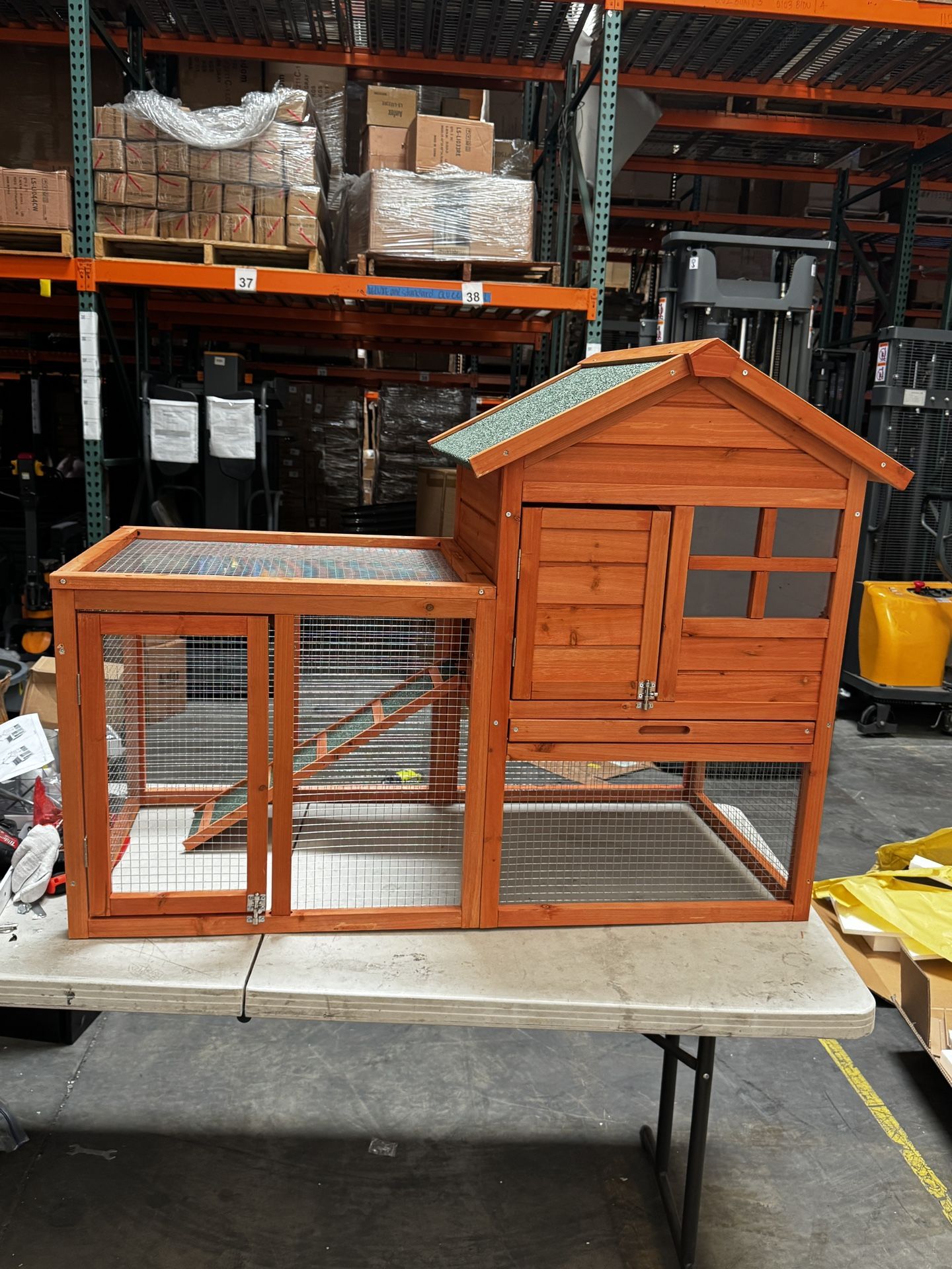 New 48” Wooden Chicken Coop Rabbit Hutch Indoor and Outdoor Bunny Cage