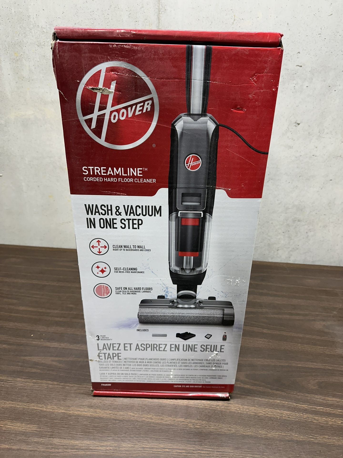 Streamline Corded Wet/Dry Hard Floor Cleaner and Vacuum Cleaner with Self Cleaning System for Sealed Hard Floors, Black