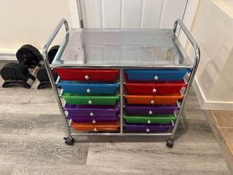 Colorful rolling drawers
