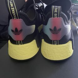 Adidas NMD-R1 Black Pulse Yellow Running Shoes
