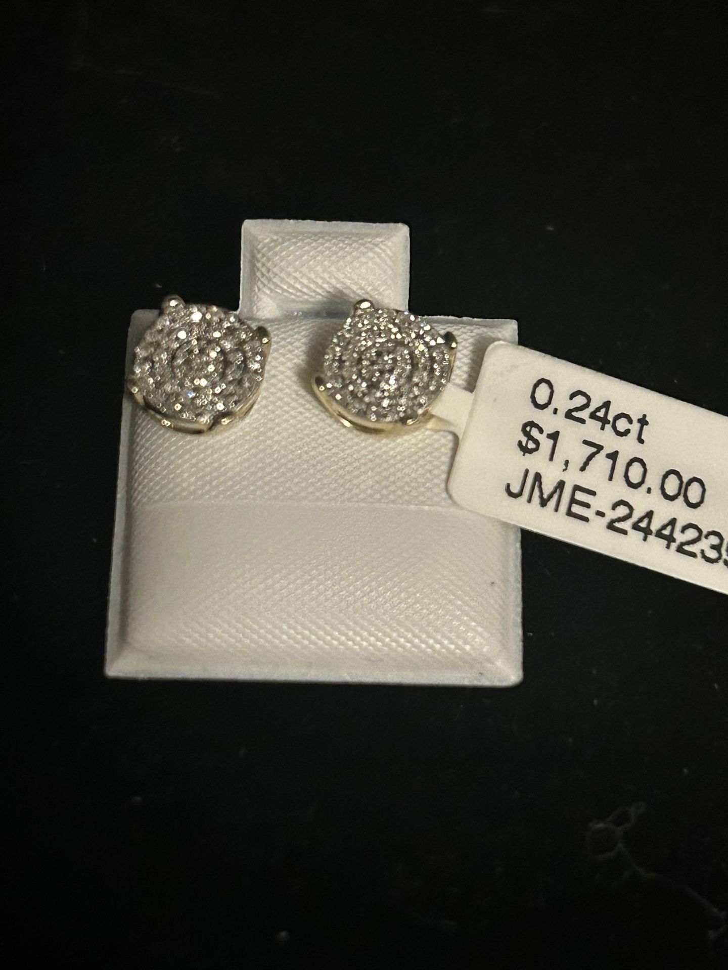 0.24ct Diamond Earrings On 10k Gold 