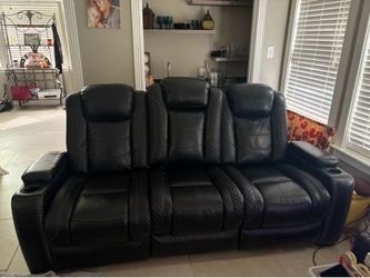 Leather couch set