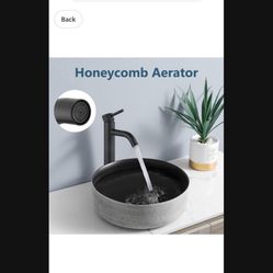 Sink Faucet Tall Bathroom Sink Faucet Single Hole Bathroom Faucet Round Body  Black  F7