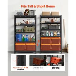 504* 5 Shelf Storage Rack 72*35.4*15.7 in