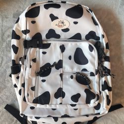 *New* Backpack with Cow Print And Accessories 