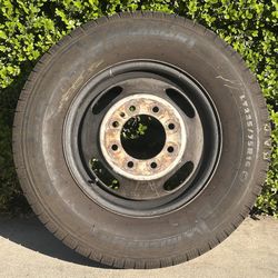 8x6.5 Ford Steel 8x139.5 Wheel Rim Tire Single 1 Only One Dually E450 E350 U-Haul 8C24-1015 Big Box Truck 2008 to 2024 OEM 16 x 6 Semi Trailer Spare