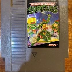 Authentic Nintendo (NES) Game Cartridge TMNT Mutant Ninja Turtles Clean Label