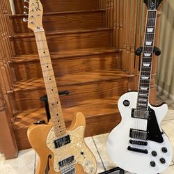 Fender MIM 72 Thinline Telecaster and Epiphone Les Paul Muse (Mint)