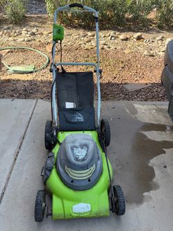 Green works electric lawnmower