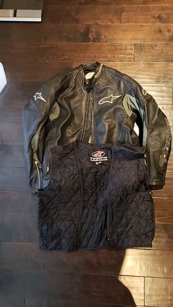 Nice Alpinestar GP Pro Heavy Leather Motorcycle Jacket Size 46