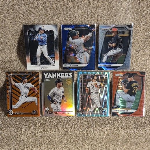 MLB BASEBALL CARDS FROM 2021 & 2025 SEASONS TOPPS PANINI UPDATE PRIZM NUMBERED INSERT