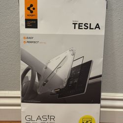 Spigen Tempered Glass Screen Protector [GlasTR EZ FIT] designed for Tesla Model 3 (2024/2025/2026), Model Y (2024-2025), Model Y Standard 2026 15.4"