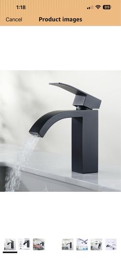 (SET OF 2)Black Bathroom Sink Faucet One Hole Faucet Single Handle 1 Hole Vanity 【SUS304 Stainless Steel 】 Faucets for Bathroom Sink Matte Black Bathr