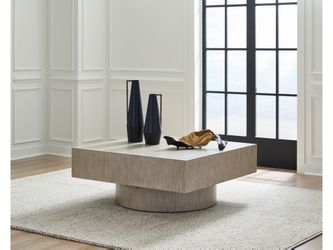 Jorielyn Light Grayish Brown Square Cocktail Table