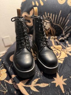 Dr. Martens Black Platform Lace-Up Boots
