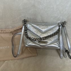 Metallic Silver Rebecca Minkoff Edie Crossbody 