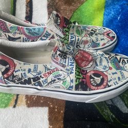 Vans Classic Slip On Mash Up Sticker Print 