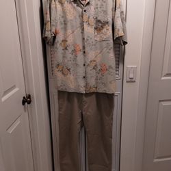 Shirt Tommy Bahamas  And Banana Republic  Pants For Men 