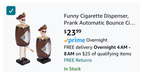 funny cigarette holder Funny Cigarette Dispenser, Prank Automatic Bounce Cigarette Case/Container, Cigarette  Holder Box, A Pirate Captain in The Wooden Barrel Figurines Stat for Sale  in Rancho Cucamonga, CA