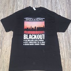 brand new 2003 black NYC Blackout Tee New York City (SIZE: SMALL, LARGE, XL) BRAND NEW graphic tee print- $25