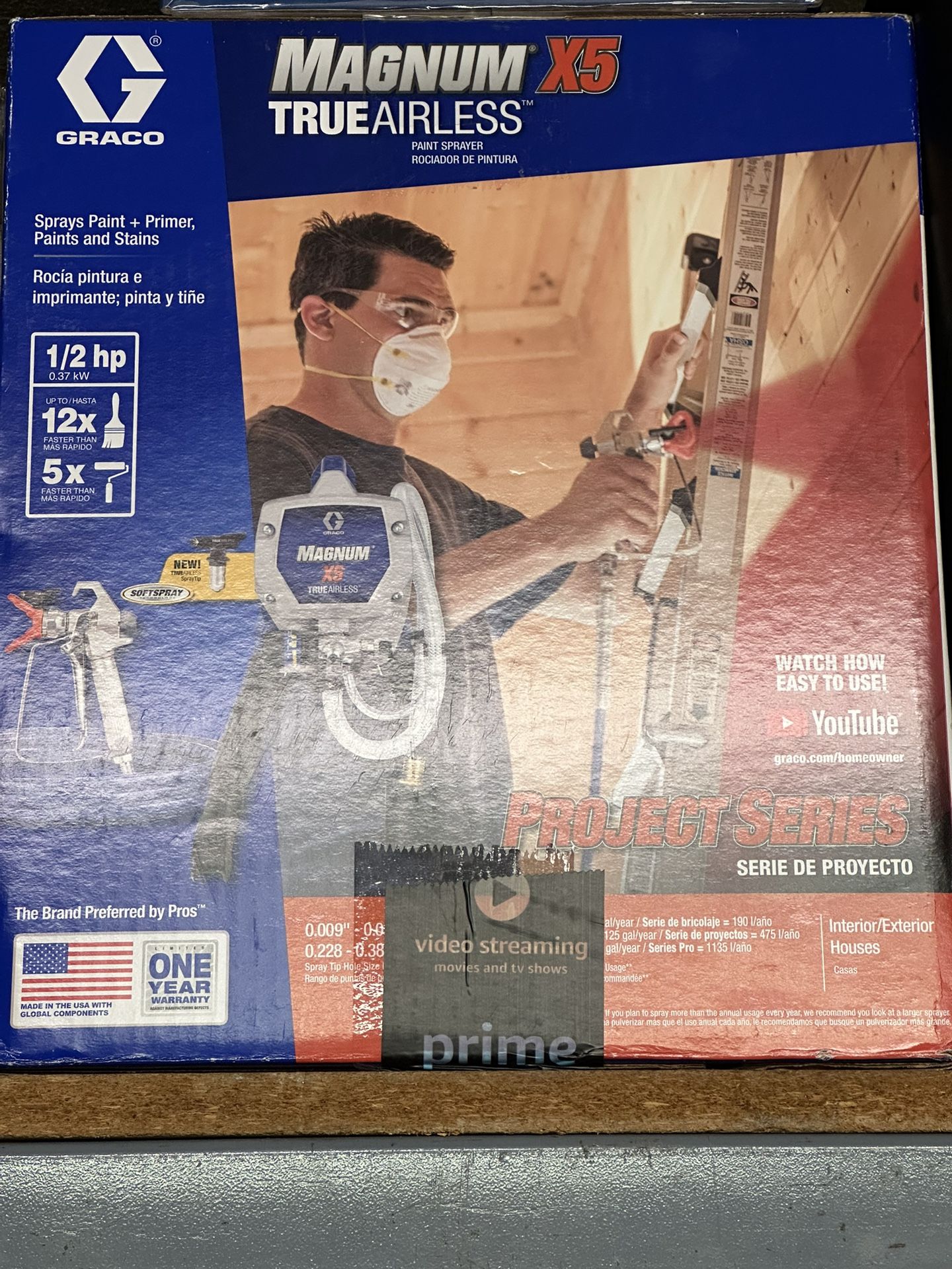 NEW IN BOX Graco Magnum X5 TrueAirless Paint Sprayer + 20" Extension