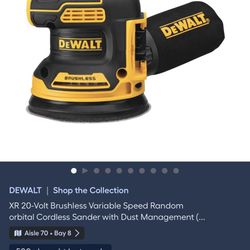 Dwalt sander with charger and batteries