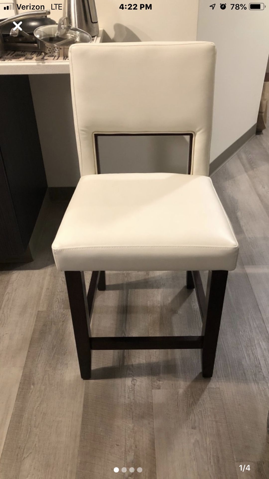 White Counter stool set of 2