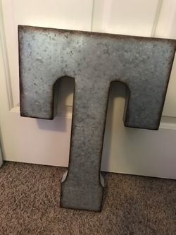Metal letter T