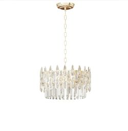 16”Light Luxury Circular Crystal Chandelier Nordic Living Room Master Bedroom Dining Lighting Fixtures Pendant Lights