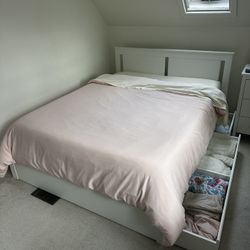 IKEA Queen Songesand Bed Frame