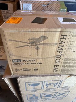 Hugger 52 in. LED Indoor Ceiling Fan with Light Kit