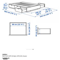 IKEA Bed Frame With Storage    NORDLI 