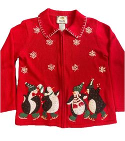 VTG Tiara Full Zip Cardigan Sz Small