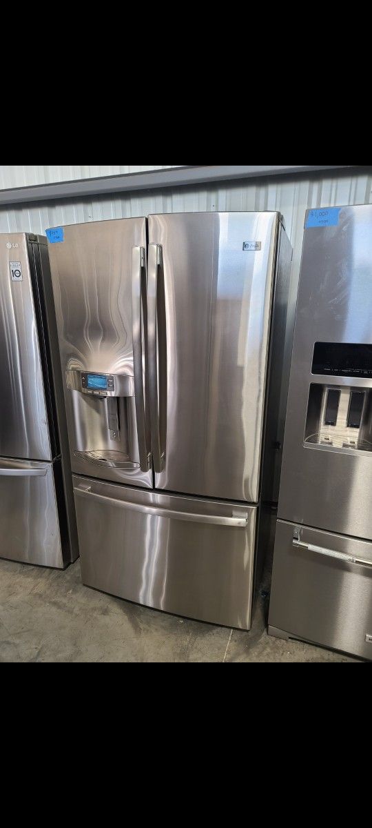 GE STAINLESS STEEL FRENCH DOORS REFRIGERATOR 