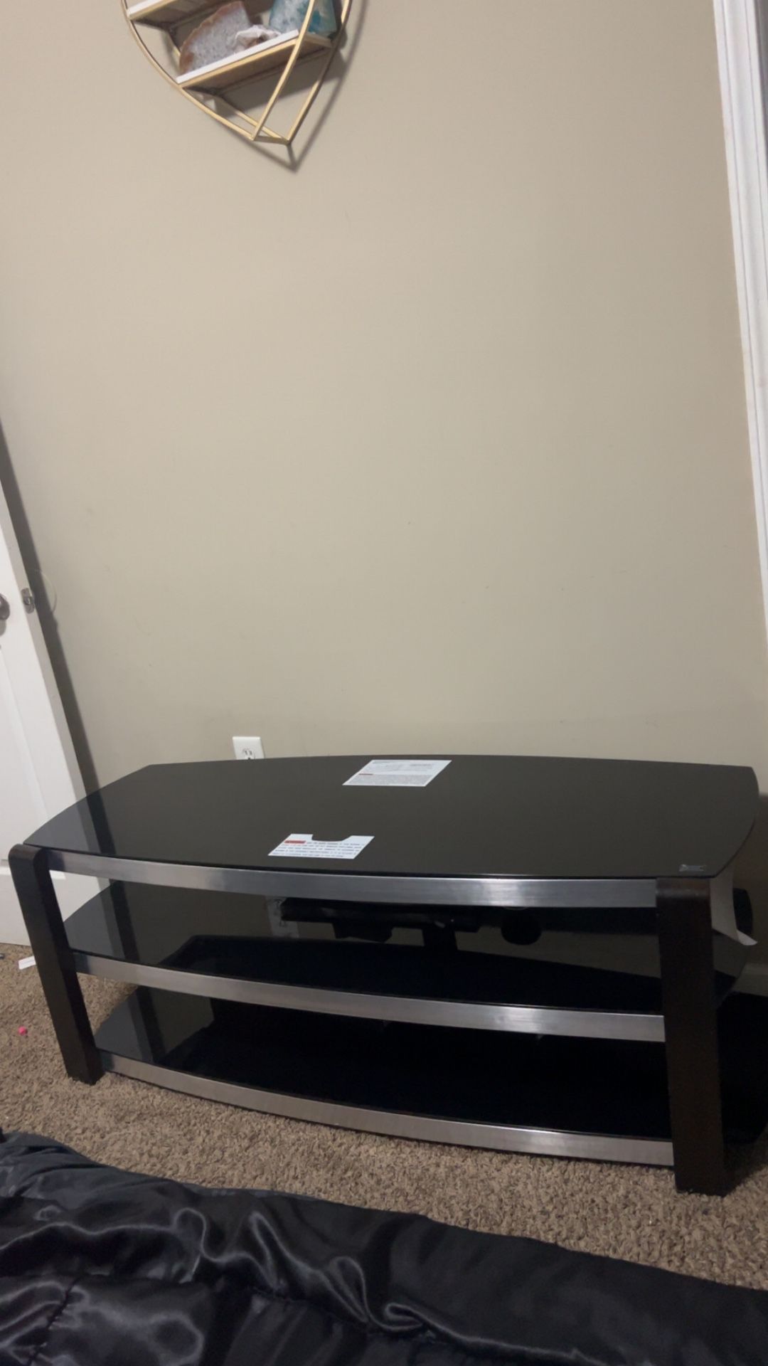 Tempered Glass 3teir Tv Stand