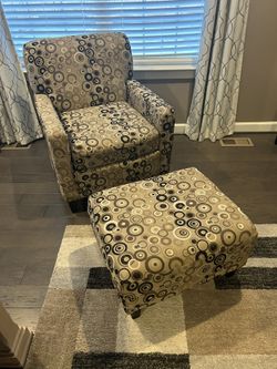 Chair And Matching Ottoman