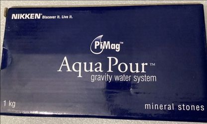Nikken Aqua Pour Gravity Water Filter Copper Ion Mineral Stones NEW In BOX