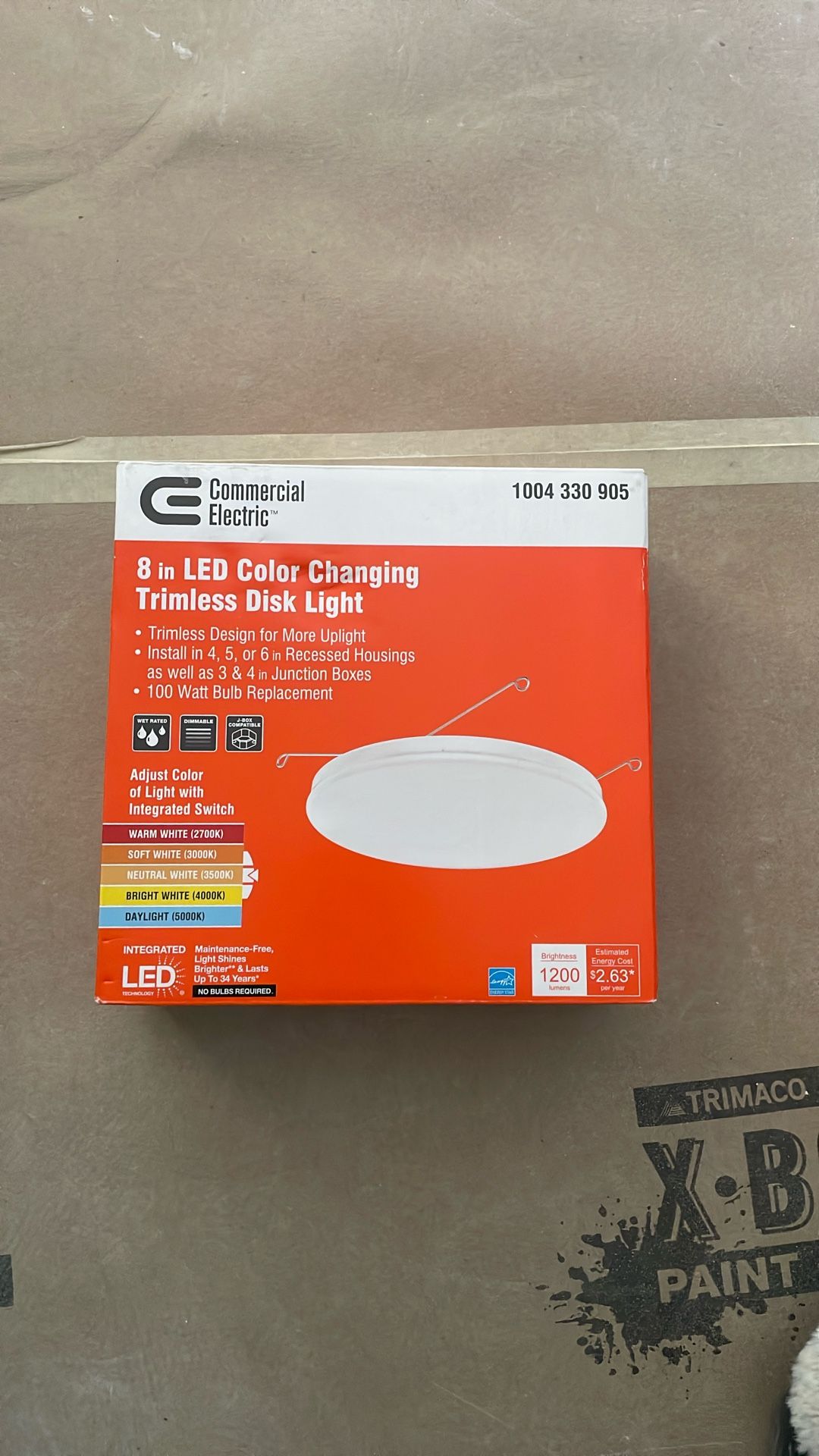 Recessed light disk Light
