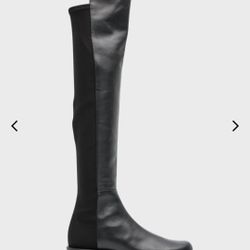 STUART WEITZMAN 5050 Leather Black OTK Boots- size 11
