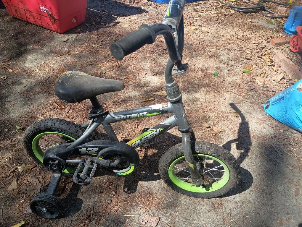 Green Bike With Training Wheels