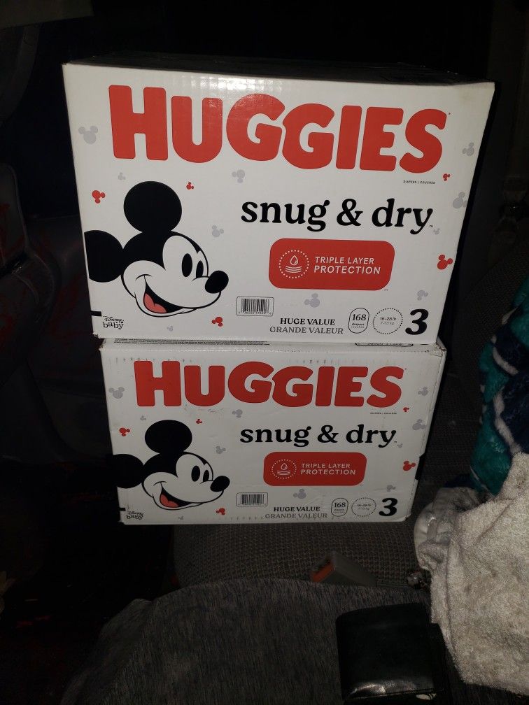 Huggies Baby Diapers  Size 3 Huge Value Size Box