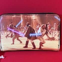 Loungefly Disney Star Wars Episode II Attack Of The Clones Zip Around Wallet