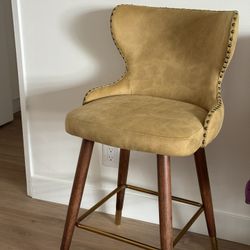 2 yellow/gold stools for sale 